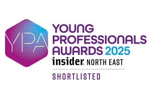 The shortlisted logo for the Insider North East Young Professionals Awards 2025