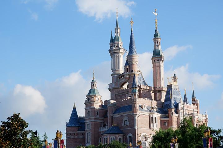 Close up of a castle at Disney, Shanghai