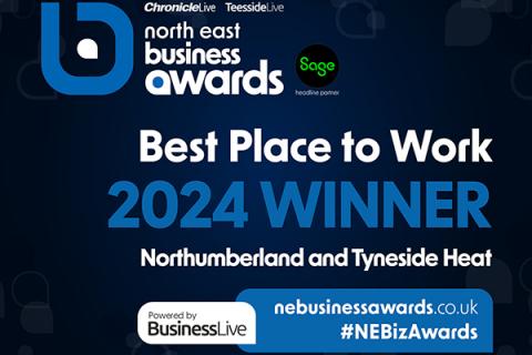 North East Business Awards Best Place to Work winner graphic