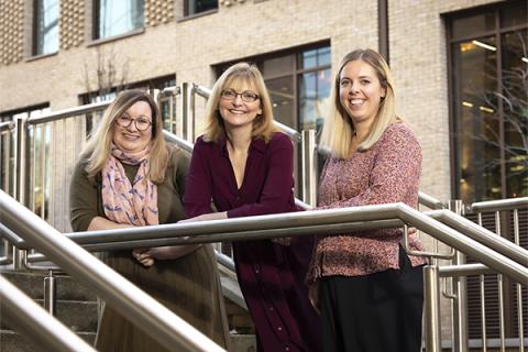 Samantha Pritchard, Joanne Davison and Rachael Chapman from Muckle LLP's sports, education and charities team