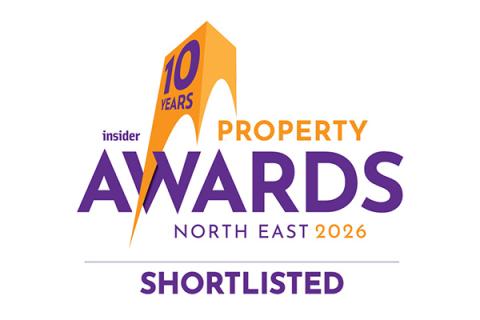 Shortlisted logo for the 2026 Insider North East Property Awards